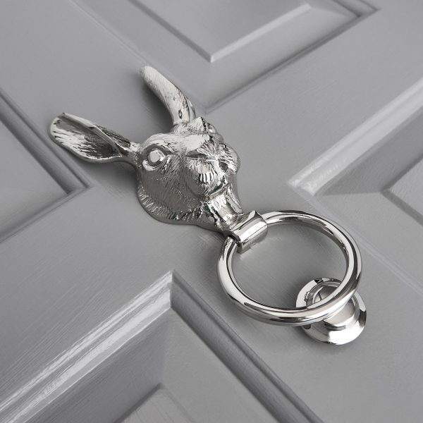 Hare Door Knocker - Nickel - Image 4