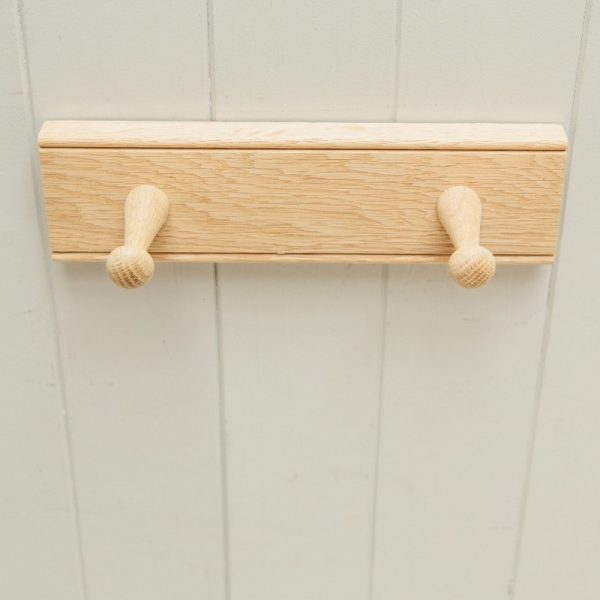 Oak Peg Rail - 2 Peg - Image 2
