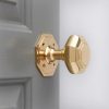 Octagonal Door Knobs (Pair) - Brass