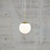 Opal Glass & Brass Pendant Light - save 60%