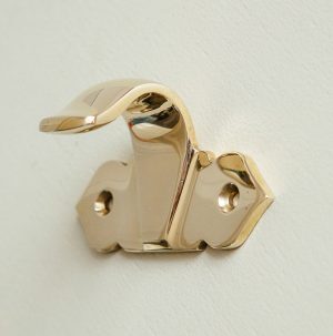 Ornate Hook Sash Window Lift - Brass
