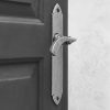 Gothic Curved Lever Handles (Pair) - Pewter - Image 3