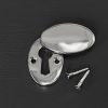 Oval Covered ' Braemar' Escutcheon - Nickel - Image 2