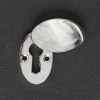 Oval Covered ' Braemar' Escutcheon - Nickel