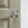 Oval Door Knob On Square Back Plate (Pair) - Polished Chrome - Image 2