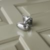 Oval Door Knob On Square Back Plate (Pair) - Polished Chrome - Image 3