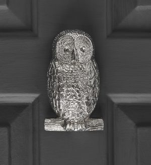 Owl Door Knocker - Nickel