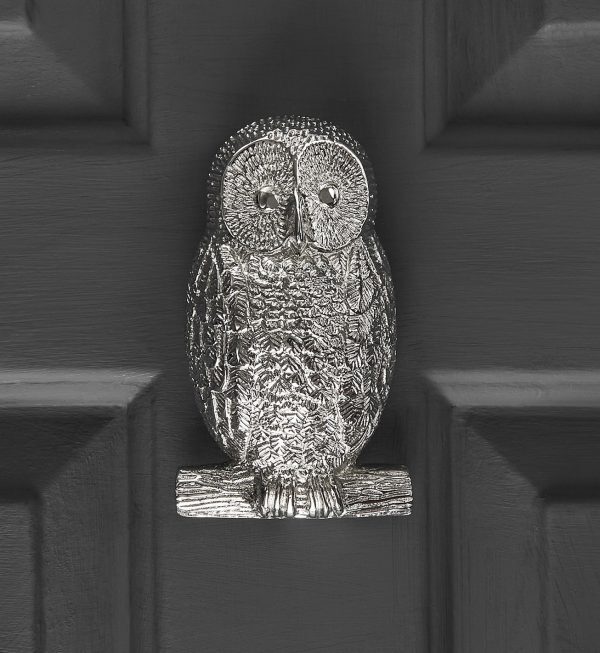 Owl Door Knocker - Nickel