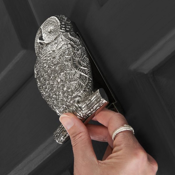 Owl Door Knocker - Nickel - Image 2