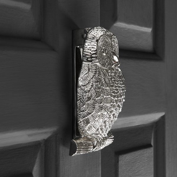 Owl Door Knocker - Nickel - Image 3