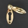 Peardrop Escutcheon - Polished Brass