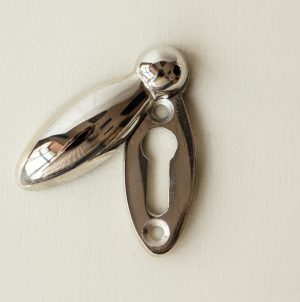 Peardrop Escutcheon - Polished Nickel