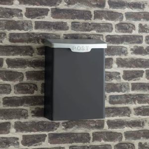 Post Box - Black/Steel - SAVE 10%