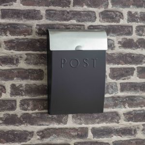 Traditional Post Box - Black/Steel