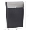 Traditional Post Box - Black/Steel - Image 2