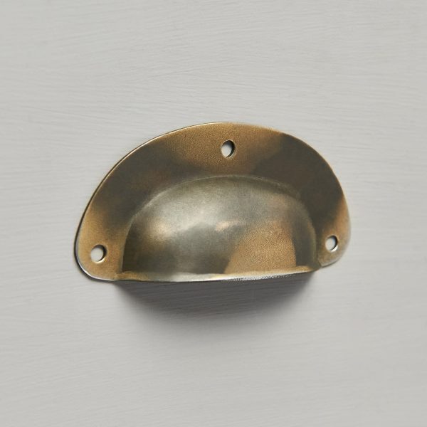 Pressed Cup Handle - Antique Brass (Small)