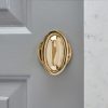 Raised Oval Door Knobs - Polished Brass - Image 3