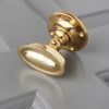 Raised Oval Door Knobs - Polished Brass - Image 2