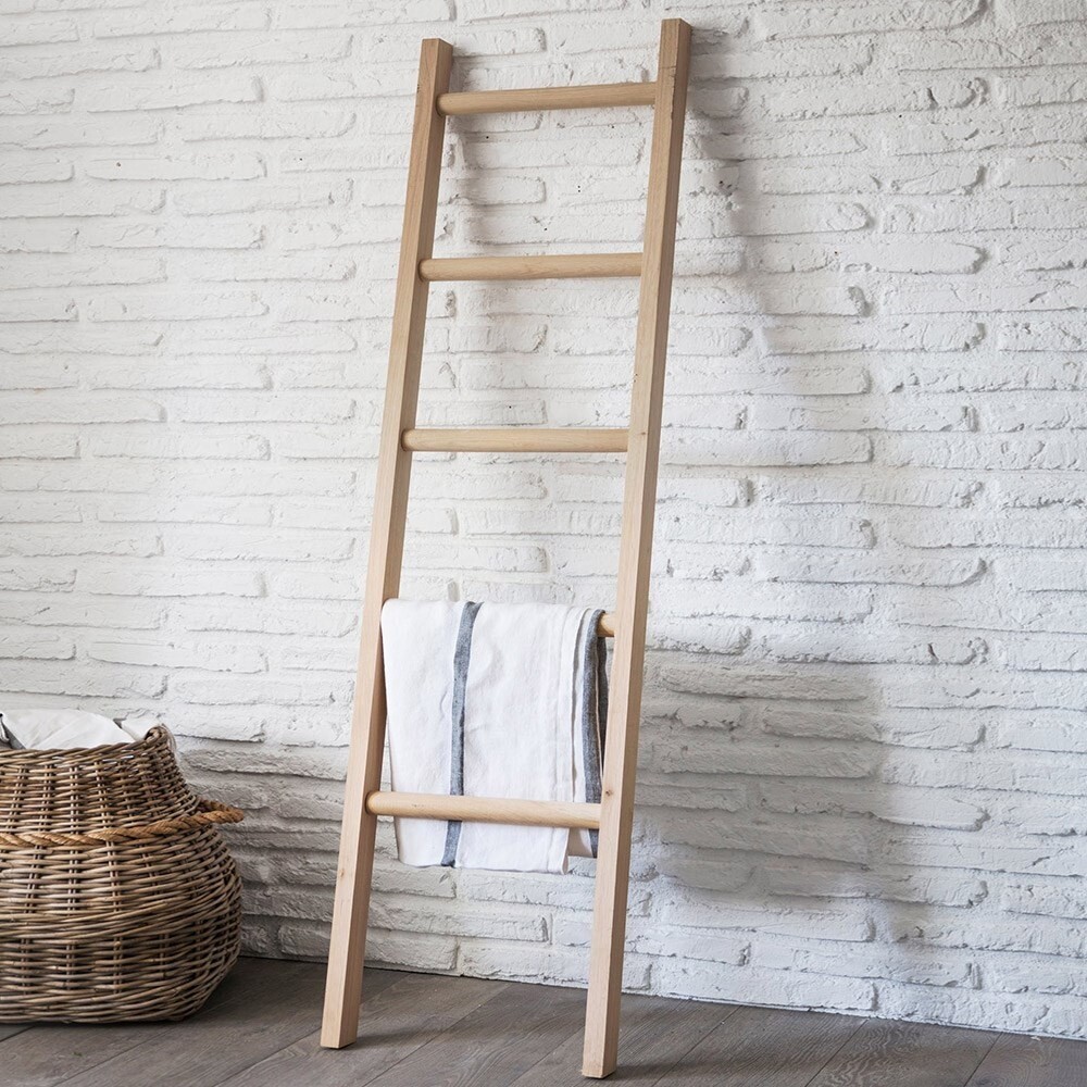 Raw Oak Towel Ladder
