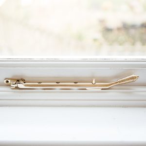 Reeded Casement Stay - Brass
