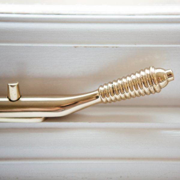 Reeded Casement Stay - Brass - Image 2