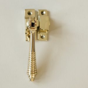 Reeded Casement Fastener - Brass