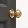 Regency Style Door Knobs (Pair) - Aged Brass