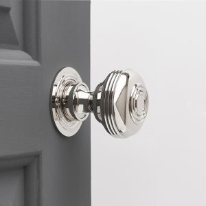 Regency-Style Large Door Knobs (Pair) - Nickel