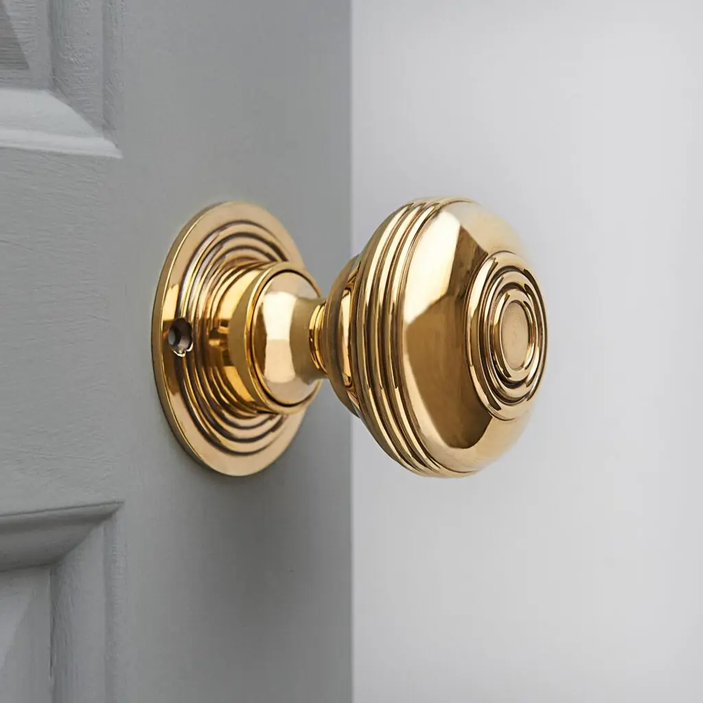 RegencyStyle Large Door Knobs (Pair) Polished Brass