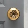 Regency Style Large Door Knobs (Pair) - Polished Brass - Image 3
