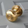 Regency Style Large Door Knobs (Pair) - Polished Brass - Image 2