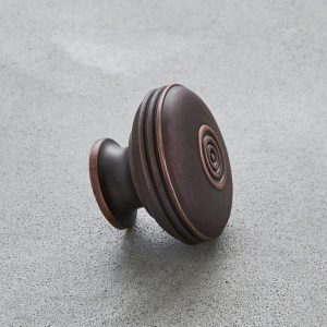 Regency Style Large Cabinet Knob - Aged Bronze
