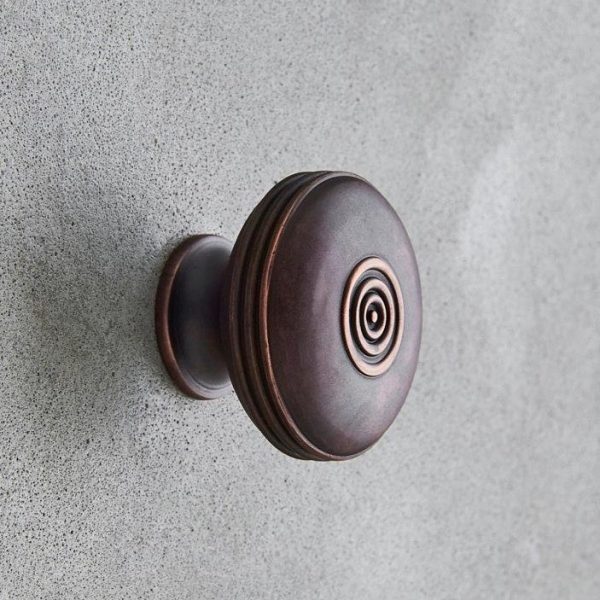 Regency Style Large Cabinet Knob - Aged Bronze - Image 2