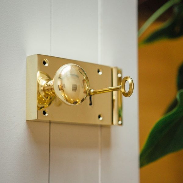 Original Style Rim Lock - Brass - Image 2