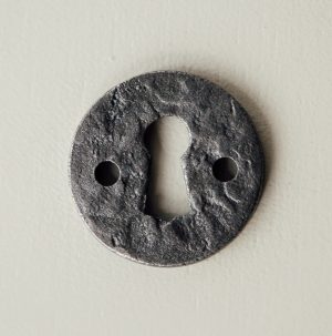 Round Hand Forged Escutcheon - Patine