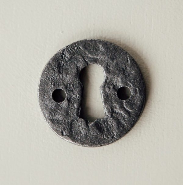 Round Hand Forged Escutcheon - Patine