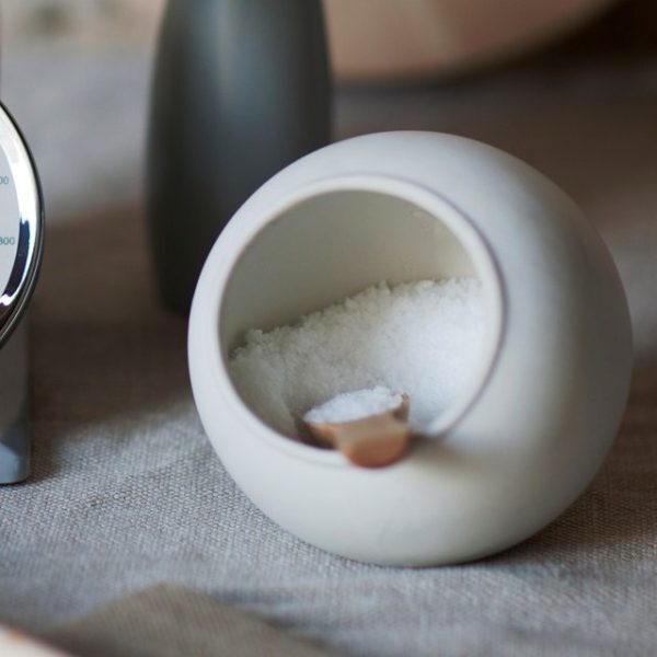 Salt Cellar and Wooden Spoon