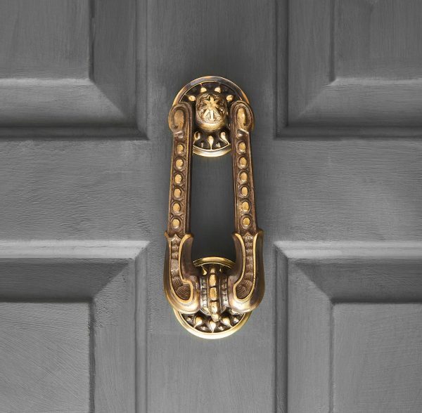 Sherlock Door Knocker - Aged Brass