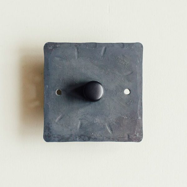 1 Gang Dimmer Switch - Black Waxed
