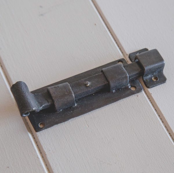 Forged Dartington Door and Cupboard Bolt - Black Waxed - Image 2