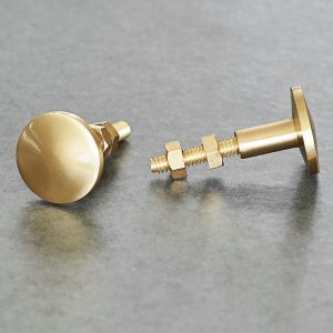 Cabinet Knob - Smooth Brass