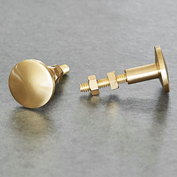Cabinet Knob - Smooth Brass