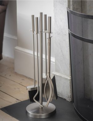 Tawstock Fireside Tool Set - Antique Brass or Steel