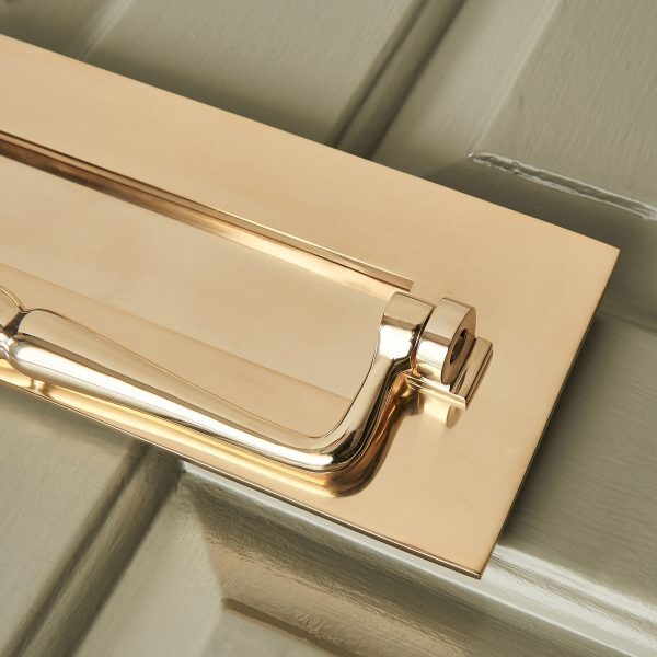 Traditional Letterplate With Clapper - Polished Brass - Image 2