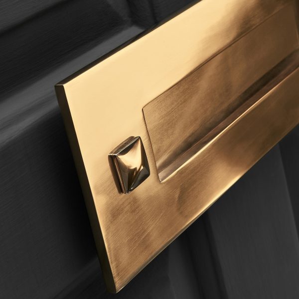 Traditional Letterplate Without Clapper - Polished Brass - Image 2