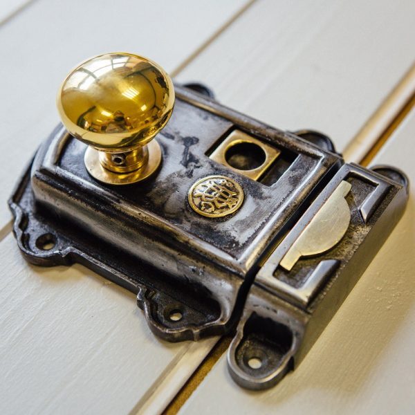 Victorian Style Rim Latch - Iron - Image 3