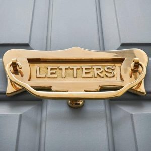 Victorian Letterplate With Clapper - Polished Brass