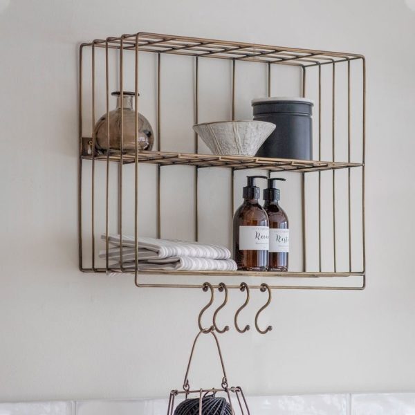 Antique Brass Wall Rack