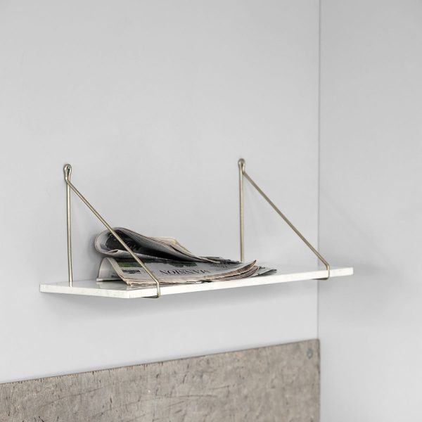 Marble Shelf with Brass Brackets - SAVE 30%