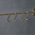 brass 's' hooks set of 4